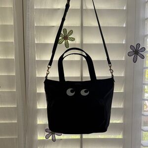 Anya Hindmarch Black Tote with Playful Eye Motif